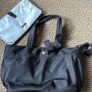 Kate spade black nylon diaper bag with changing pad